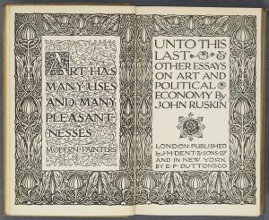 Unto This Last - antique edition of book by John Ruskin